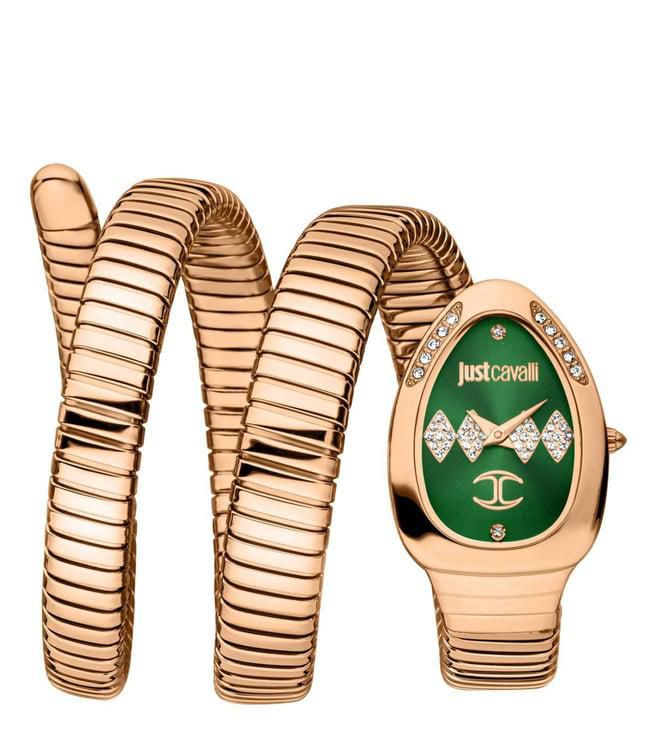 Luxury Gold Green Bracelet Watch for Women with Crystal Dial – Designer Style