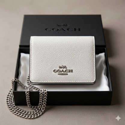 Luxury Mini Wallet with Chain for Women | Stylish Small Crossbody Purse