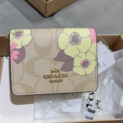 Luxury floral mini wallet for women designer small purse