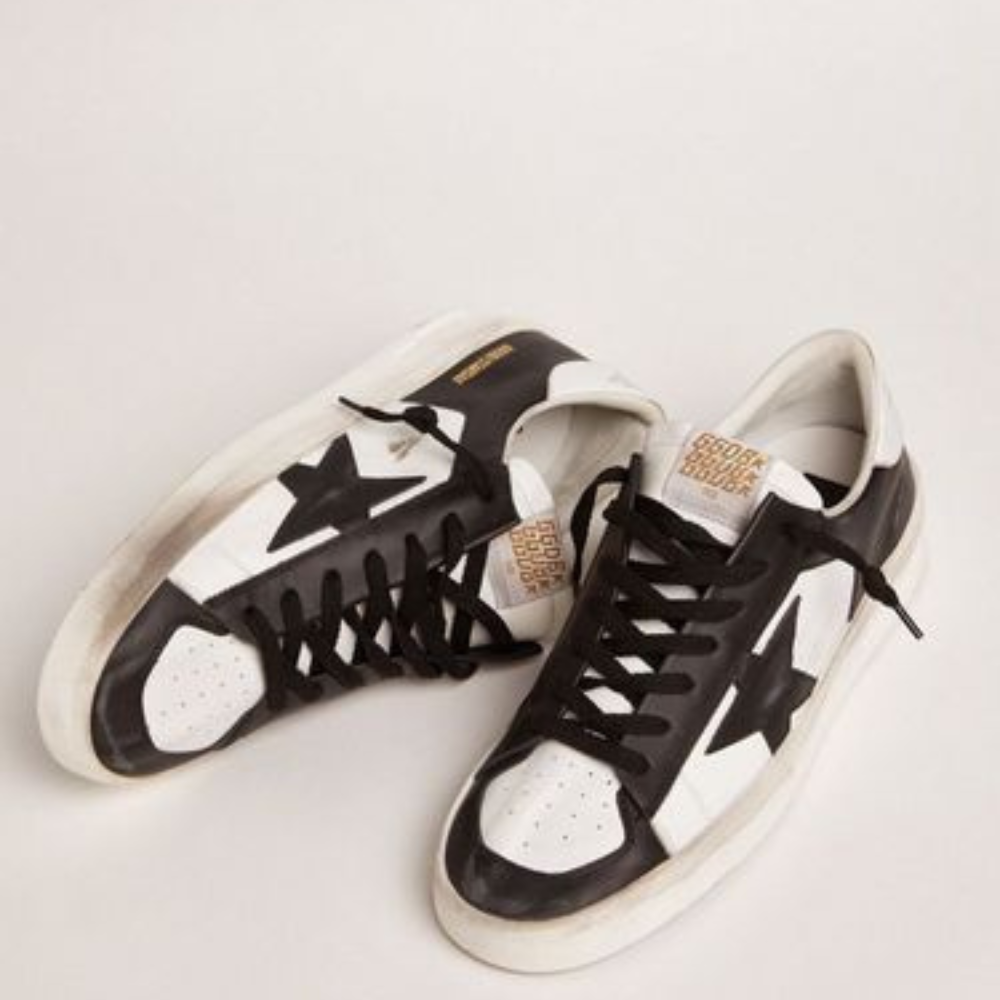 Luxury Black & White Designer Sneakers for Men | Premium Streetwear Shoes