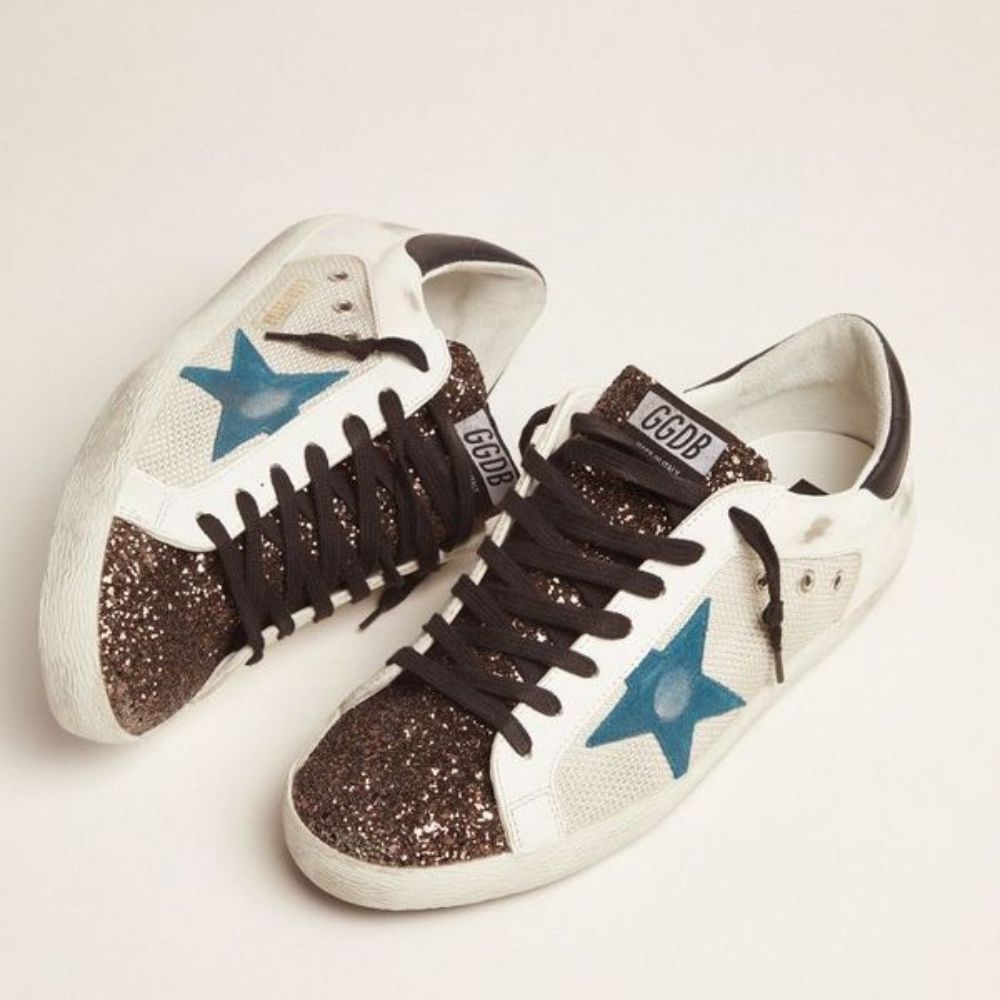 Premium Star Glitter Sneakers for Men & Women | Luxury Casual Shoes
