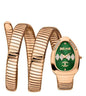 Luxury Gold Green Bracelet Watch for Women with Crystal Dial – Designer Style