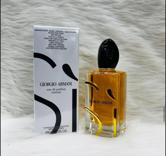 Giorgio Armani Si Eau de Parfum Intense 100ml Tester for Unisex | Long Lasting Luxury Perfume