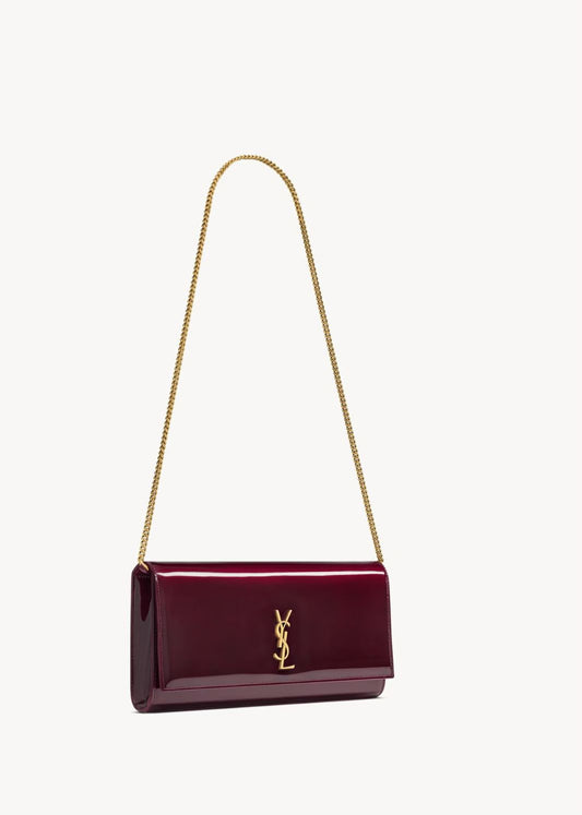 Luxury Burgundy Chain Shoulder Bag for Women | Elegant Wine Color Evening Clutch Purse