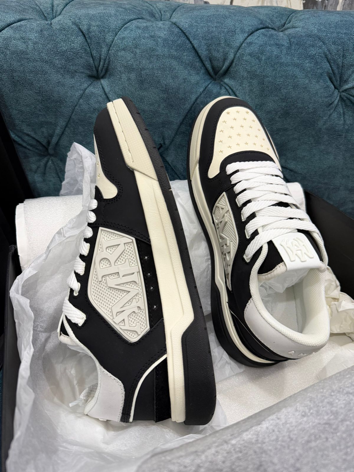 Premium Black & White Sneakers for Men | Stylish Casual Lace-Up Shoes