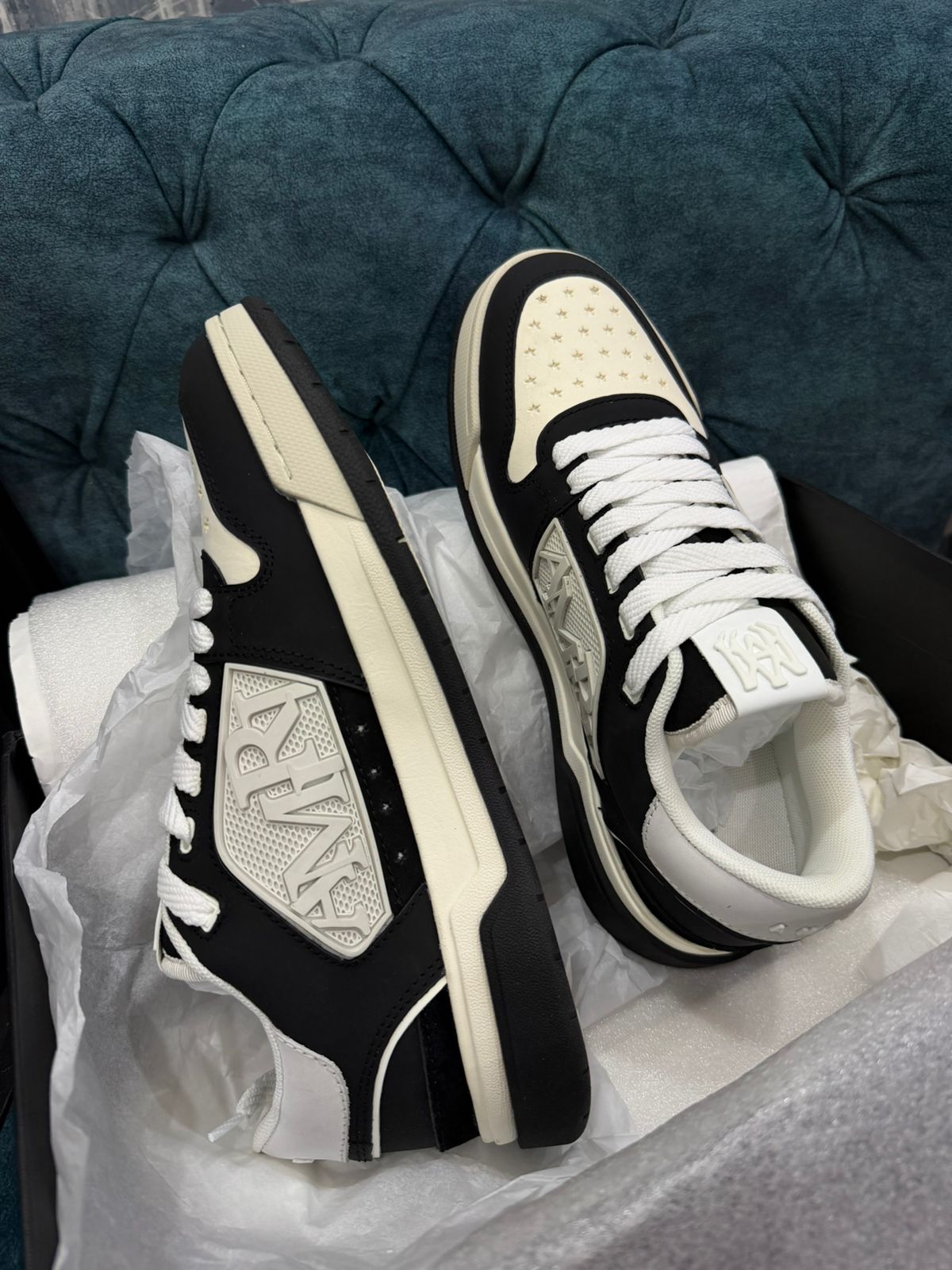 Premium Black & White Sneakers for Men | Stylish Casual Lace-Up Shoes