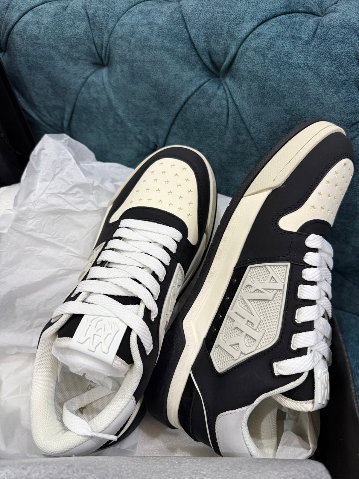 Premium Black & White Sneakers for Men | Stylish Casual Lace-Up Shoes