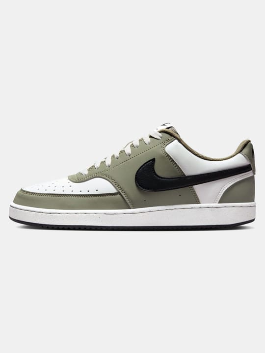 Premium Court Style Sneakers – White & Olive Green | Comfortable Everyday Casual Shoes