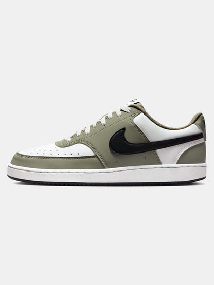 Premium Court Style Sneakers – White & Olive Green | Comfortable Everyday Casual Shoes