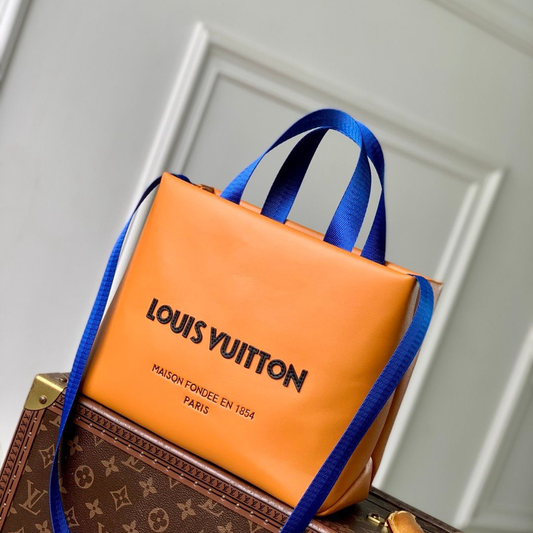 luxury orange tote bag for women premium handbag